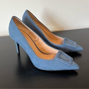 Zara Blue Suede Pumps - Size 6